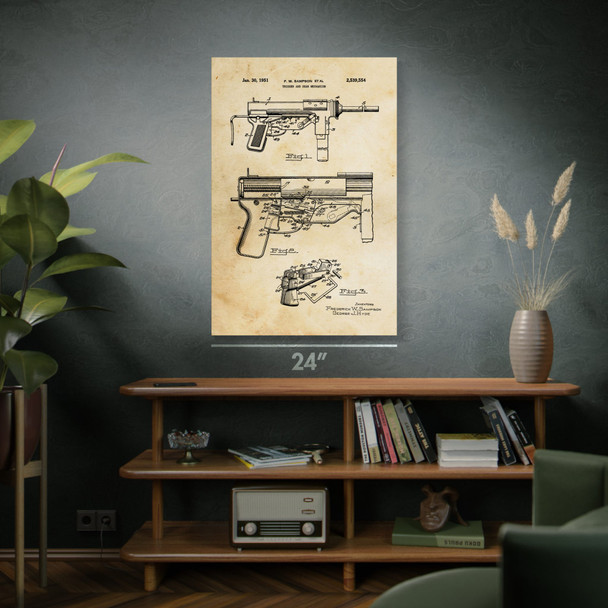 Grease Gun Patent Wall Art