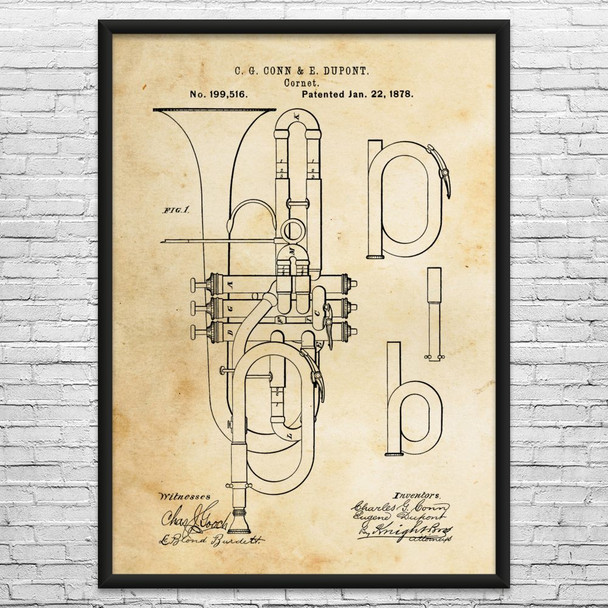Cornet Patent Wall Art