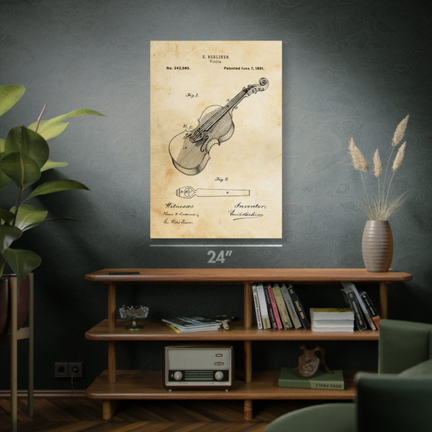 Berliner Violin Patent Wall Art
