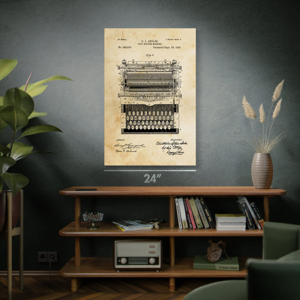 Typewriter Patent Wall Art