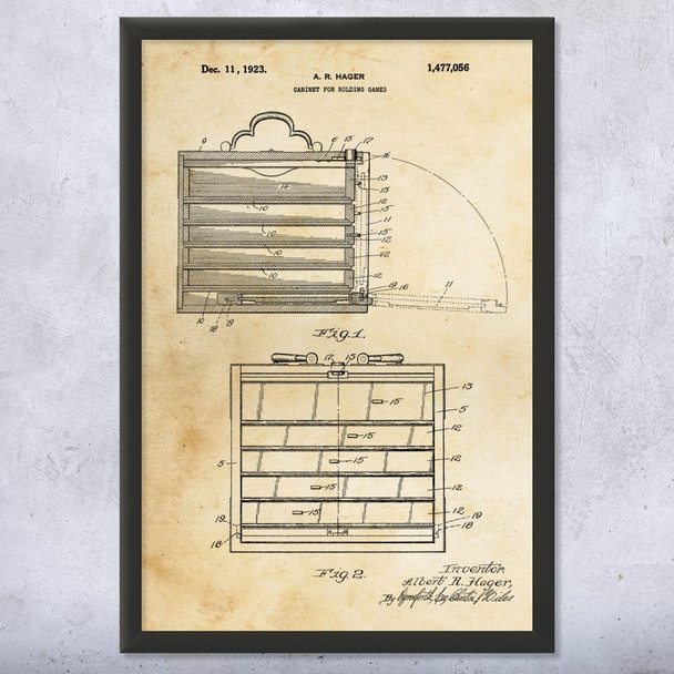Mahjong Box Patent Wall Art Mahjong Box Patent Wall Art
