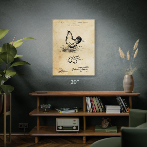 Chicken Eye Protector Patent Wall Art