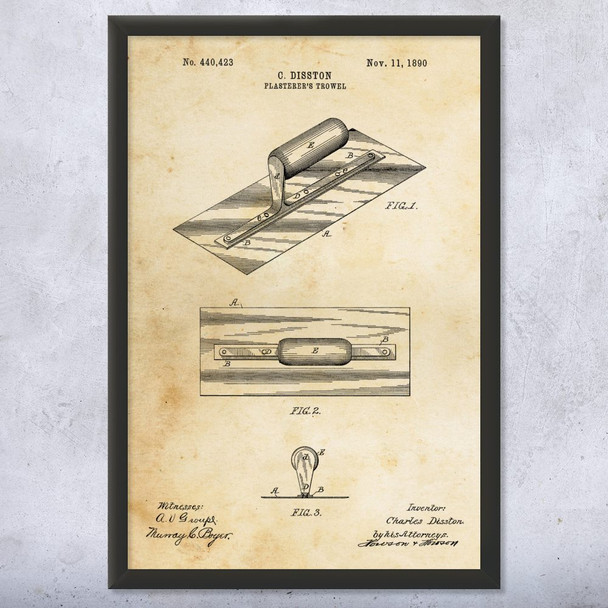 Finishing Trowel Patent Wall Art
