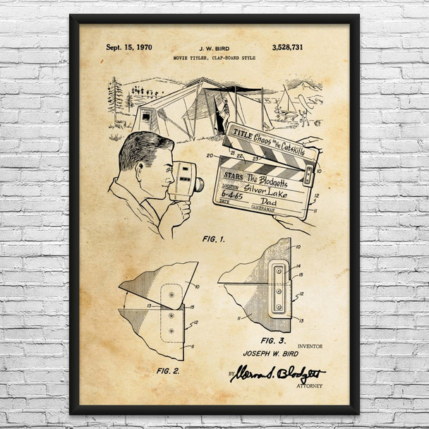 Clapperboard Patent Wall Art
