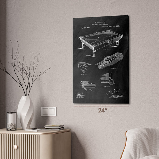 Pool Table Patent Wall Art