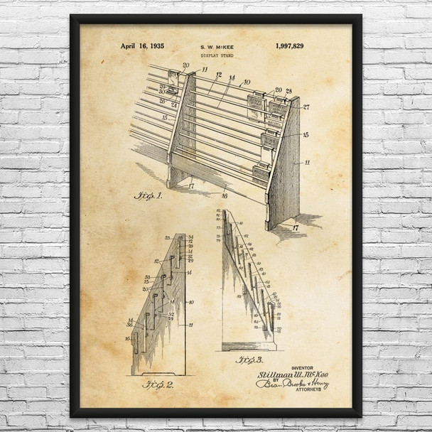 Magazine Rack Patent Wall Art