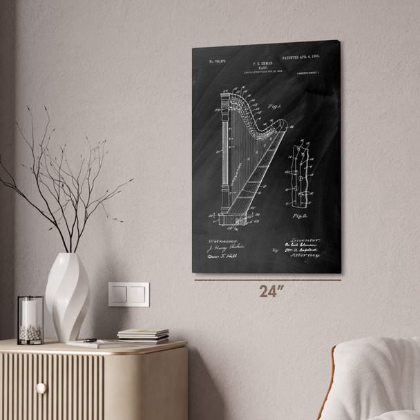 Harp Patent Wall Art