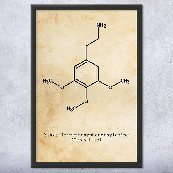 Mescaline Molecule Wall Art