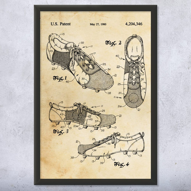 Soccer Shoe Patent Wall Art