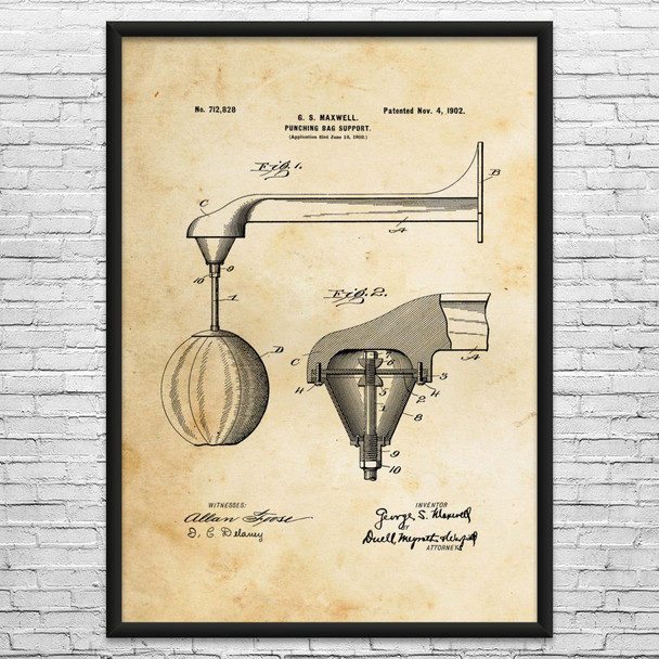 Speed Bag Patent Wall Art