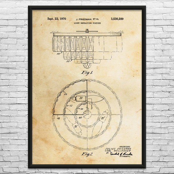 Chandelier Patent Wall Art