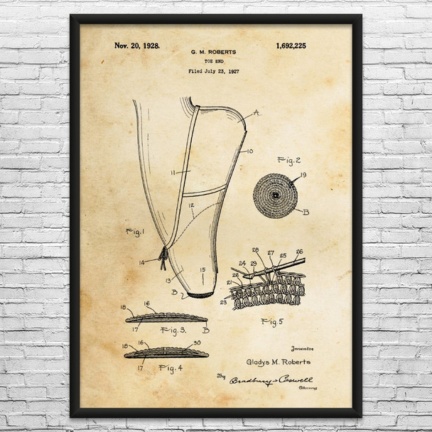 Ballet Slipper Patent Wall Art