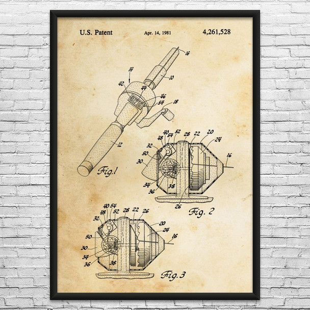 Fishing Reel Patent Wall Art