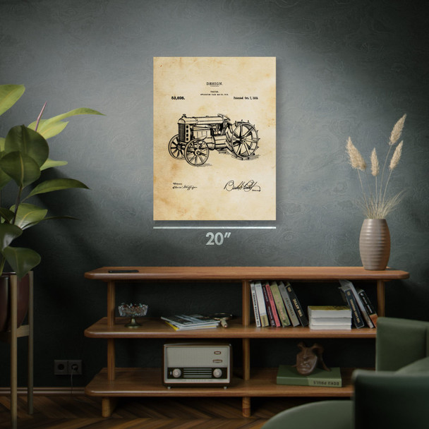 Tractor Patent Wall Art