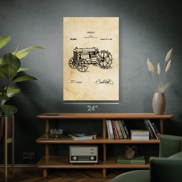 Tractor Patent Wall Art