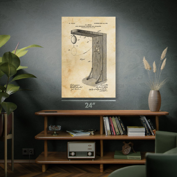 Arcade Punching Bag Patent Wall Art
