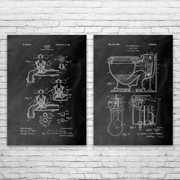 Plumbing Patent Wall Art Set of 2