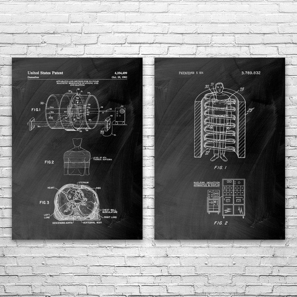 MRI Machine Patent Wall Art Set of 2