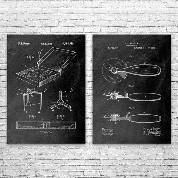 Pizza Patent Wall Art Set of 2