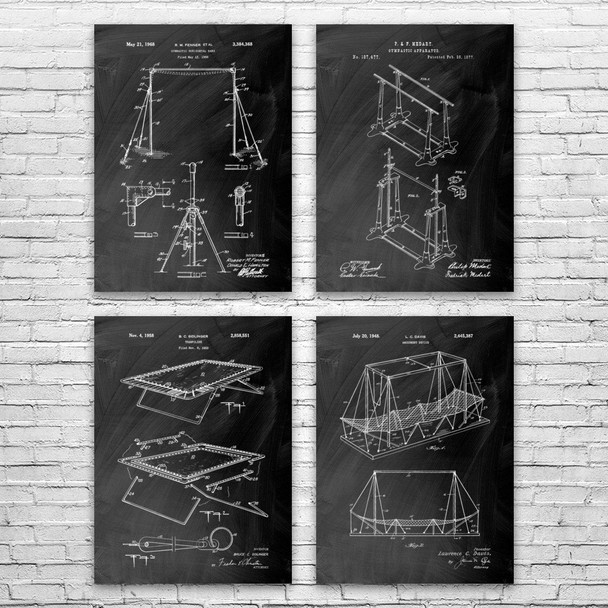 Gymnastics Patent Wall Art Set of 4