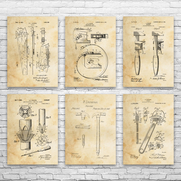 Workshop Patent Wall Art Set of 6