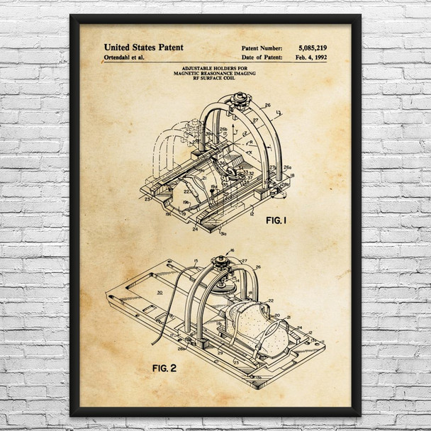 1992 MRI Machine Patent Wall Art