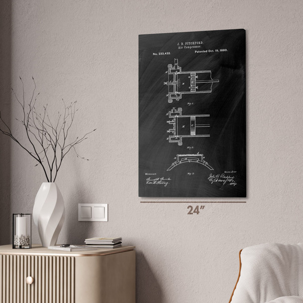 1880 Air Compressor Patent Wall Art