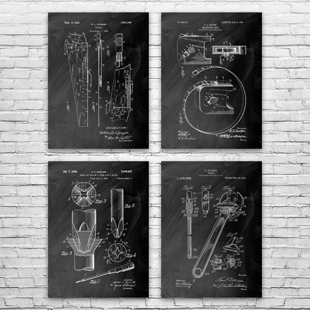 Workshop Patent Wall Art Set of 4
