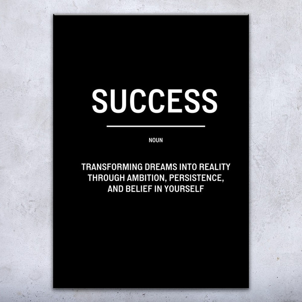 Success Motivational Print Success Motivational Print