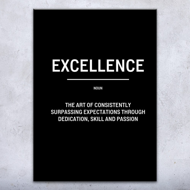 Excellence Definition Wall Art Bold