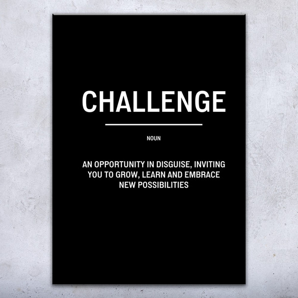 Challenge Definition Wall Art Bold
