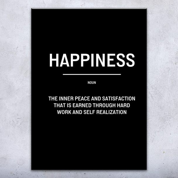 Happiness Definition Wall Art Bold