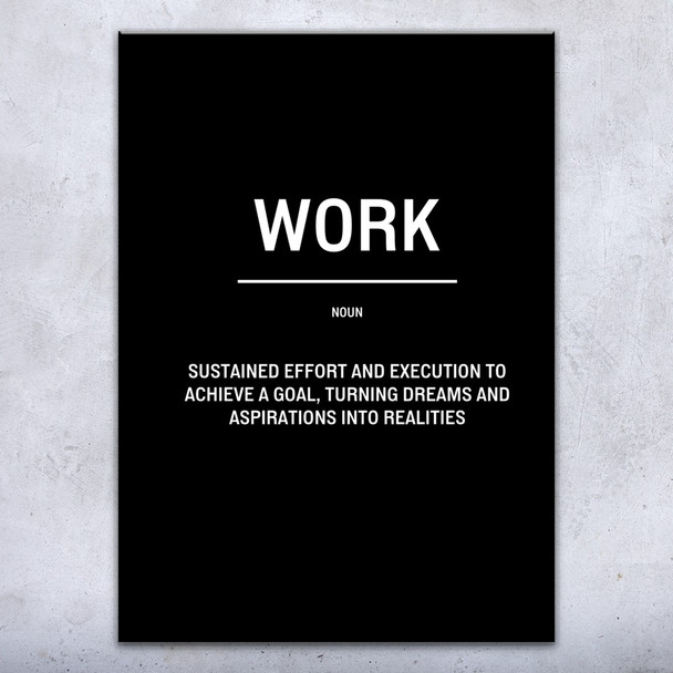 Work Definition Wall Art Bold