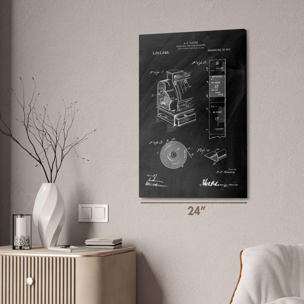 Receipt Paper Patent Wall Art