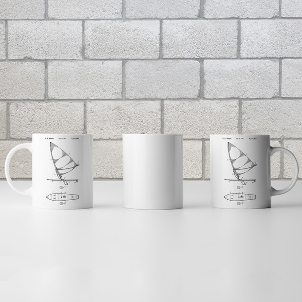 Wind Surfing Board Patent Mug