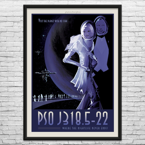 PSO J318.5-22 Space Tourism Wall Art