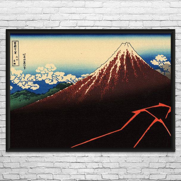Storm Beneath the Summit Ukiyo-e Wall Art