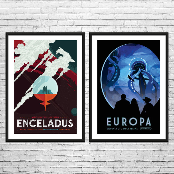 Future Visions Space Tourism Wall Art Set of 2