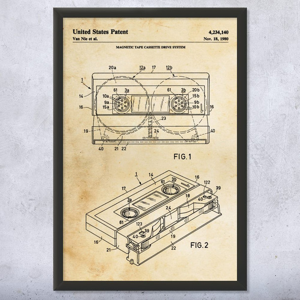 VHS Cassette Patent Wall Art