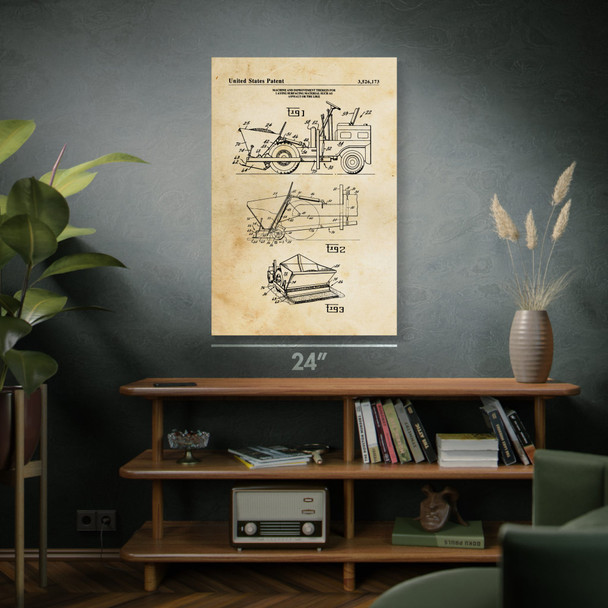 Asphalt Paver Patent Wall Art
