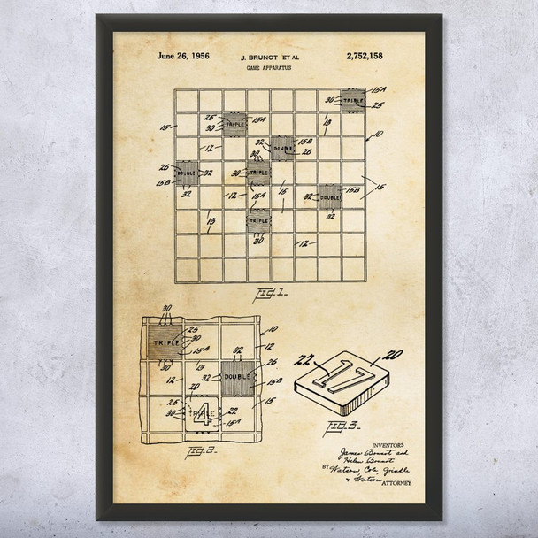 Word Game Patent Wall Art