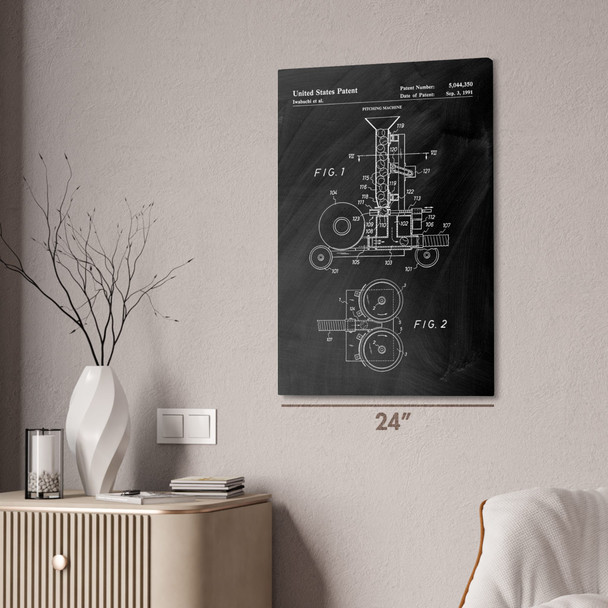 Pitching Machine Patent Wall Art