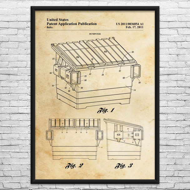 Dumpster Patent Wall Art