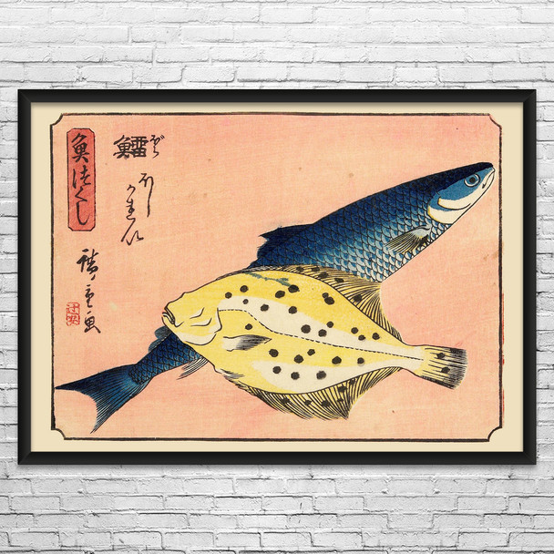 Cod & Halibut Ukiyo-e Wall Art