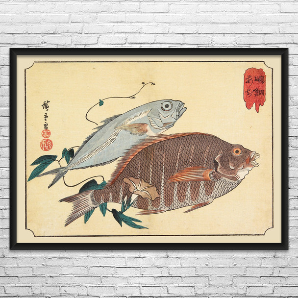 Snapper & Mackerel Ukiyo-e Wall Art