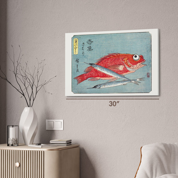 Red Snapper & Halfbeak Ukiyo-e Wall Art