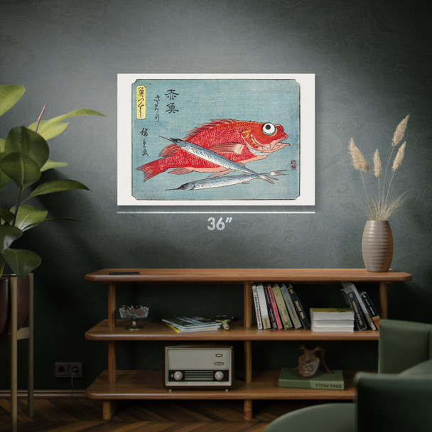 Red Snapper & Halfbeak Ukiyo-e Wall Art