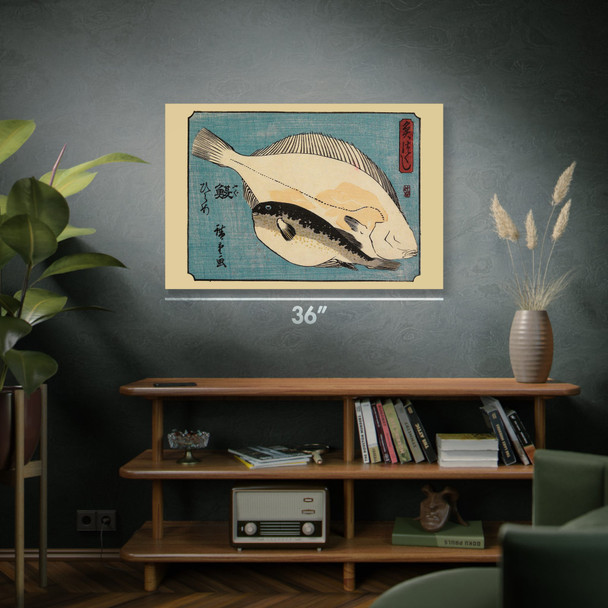 Globefish & Flounder Ukiyo-e Wall Art Globefish & Flounder Ukiyo-e Wall Art