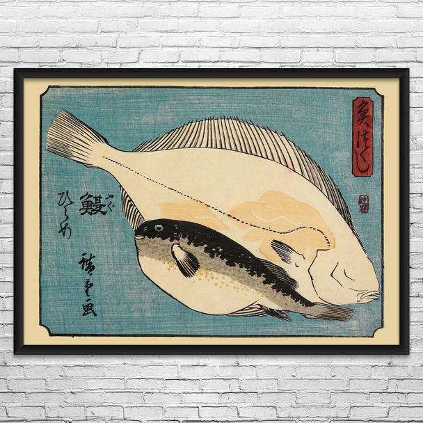 Globefish & Flounder Ukiyo-e Wall Art
