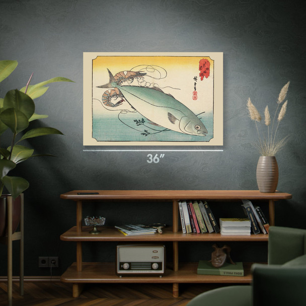 Prawn & Yellow Tail Ukiyo-e Wall Art Prawn & Yellow Tail Ukiyo-e Wall Art